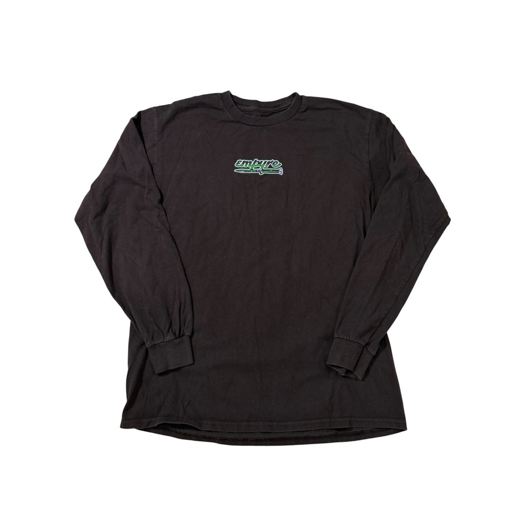 Empyre Long Sleeve Shirt M Brown Grunge Skater Tee Y2K Streetwear Zumiez Retro